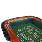 93' Deluxe Casino Dice Game Craps Table with Felt Diamond Pyramid Bumper Rubber Design, Green | Premium Home Decor - Grand Go