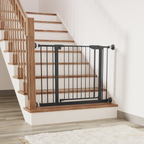 29.5-45.3' Wide Baby Gate with wall protector for Stairs, Dog Gate Indoor for Doorways, No Drilling Pressure Mounted Pet Gate