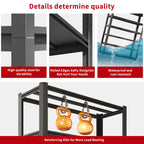 Industrial Heavy Duty 6 Tier Metal Garage Shelving Unit for Storage, Adjustable, Black, 48'W x 18'D x 82'H - Grand Goldman Shop