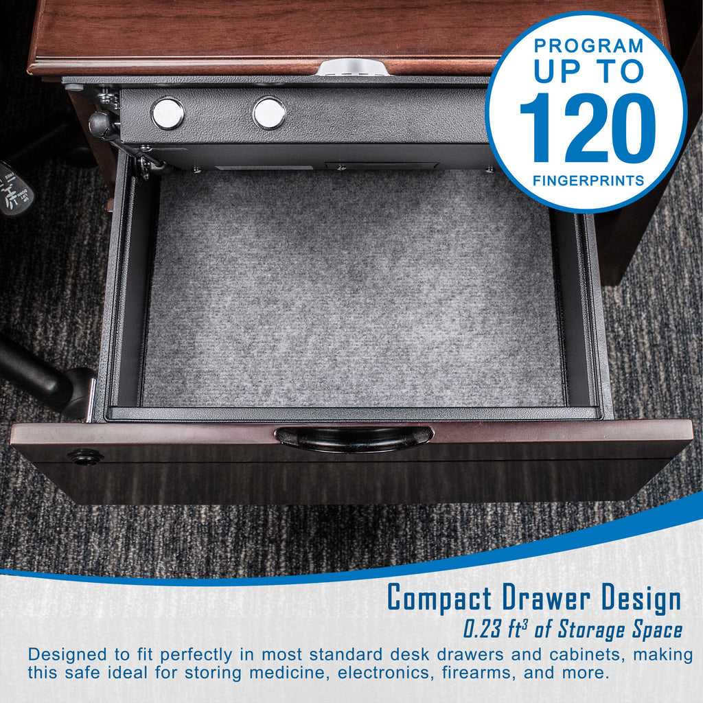 Stylish 0 23 Cu Ft Top Opening Biometric Security Safe - Available at Grand Goldman