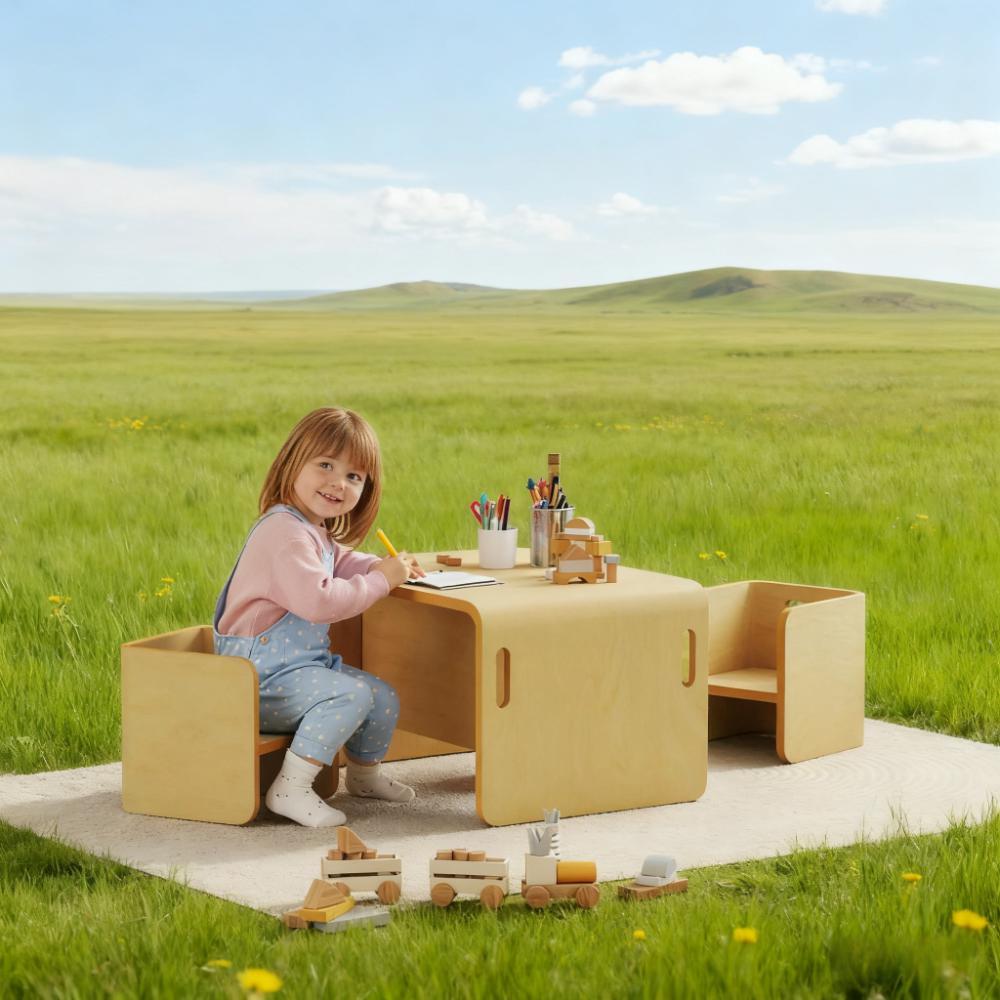 Height Adjustable Toddler Table and Chair Set - Grand Goldman