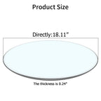 size:18.11 inch.Tempered glass table top round transparent table surface round glass table top round glass sheet. - Grand Goldman Shop