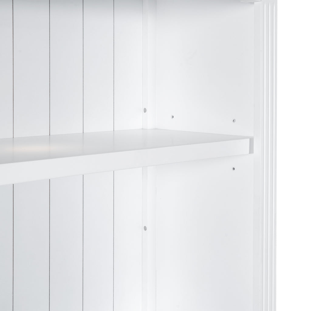 83.4'Tall Bookshelf with 3 pieces LED Lighting, Modern Bookcase with 2 Doors and 1 Drawer,Storage Bookcase with Open Shelves for Living Room,Home Office,White - Grand Goldman Shop