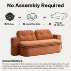 Modern Floor Sofa with 2 Pillows,Convertible Corduroy Fabric Foam-Filled Sleeper Sofa Bed, no assembly required,Convertible Sofa Cushion Unfolds into Quilt,Folding Mattress for Living Room,Playroom - Grand Goldman Shop