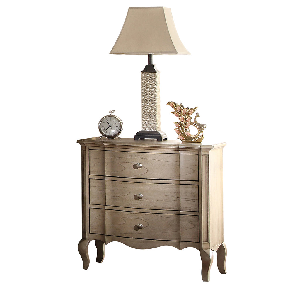 Chelmsford Antique Taupe Finish Nightstand - Grand Goldman Shop