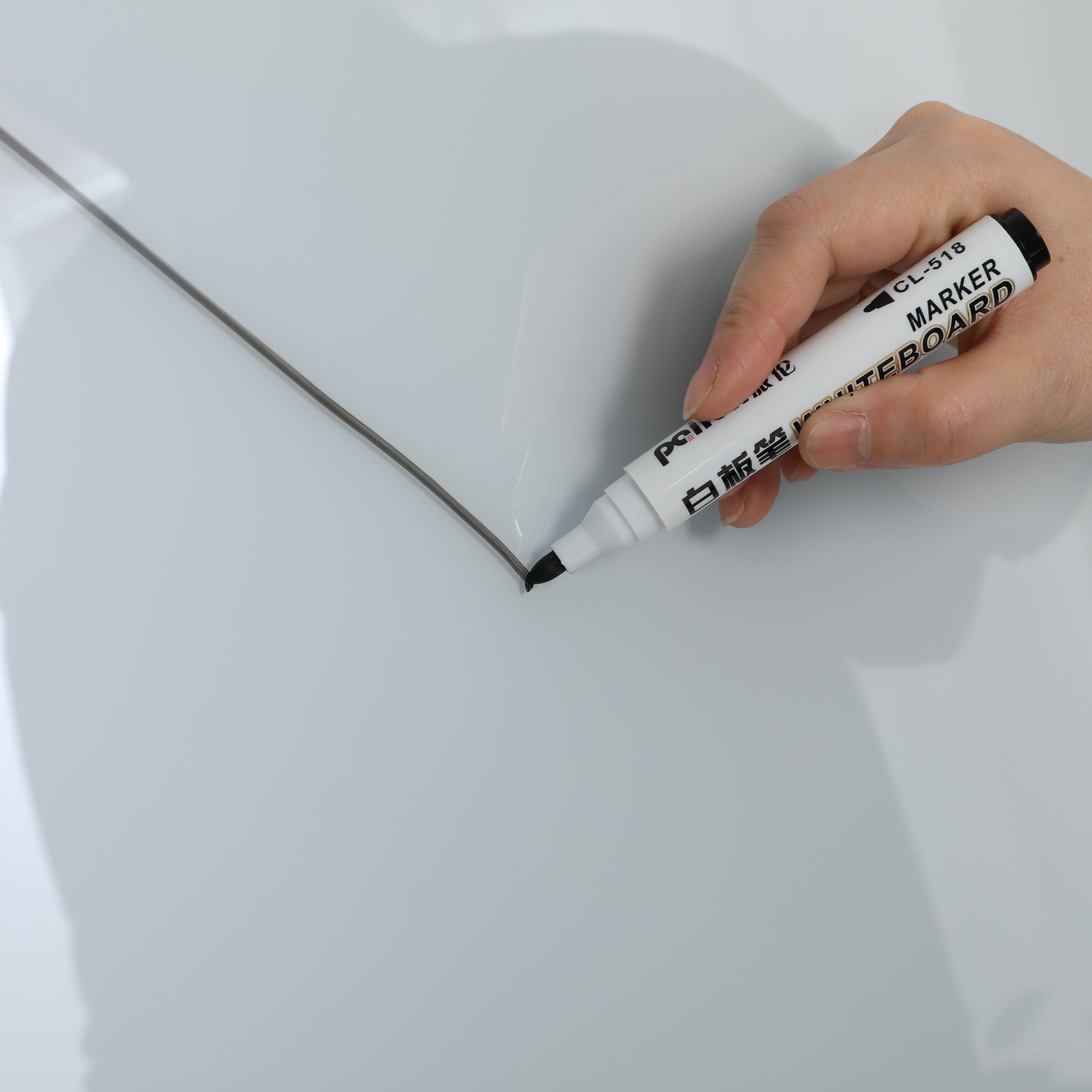 Removable Adjustable Height Tempered Glass Whiteboard, Magnetic Dry Erase Whiteboard, 36' x 24', Home School Supplies or Home Office Decor Includes 2 Magnets 2 Markers 1 Eraser - Grand Goldman Shop
