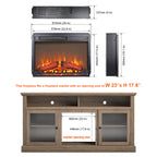 23 inch electric fireplace insert heater with log set & realistic flame, overheating protection without control - Grand Goldman Shop