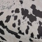 Cow-Shaped Ottoman Footstool, Black and White Modern Accent Stool with Velvet Horns, Fabric Body, Birch Legs - Grand Goldman Shop