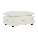 Chenille Fabric Ottomans Footrest to Combine with 2 Seater Sofa, 3 Seater Sofa and 4 Seater Sofa, White Chenille - Grand Goldman Shop