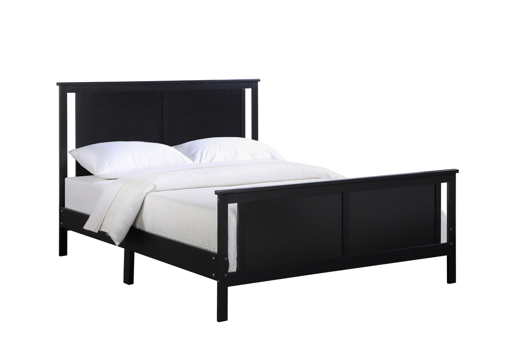Connelly Reversible Panel Full Bed Black/Vintage Walnut | Premium Home Decor - Grand Goldman