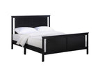 Connelly Reversible Panel Full Bed Black/Vintage Walnut | Premium Home Decor - Grand Goldman