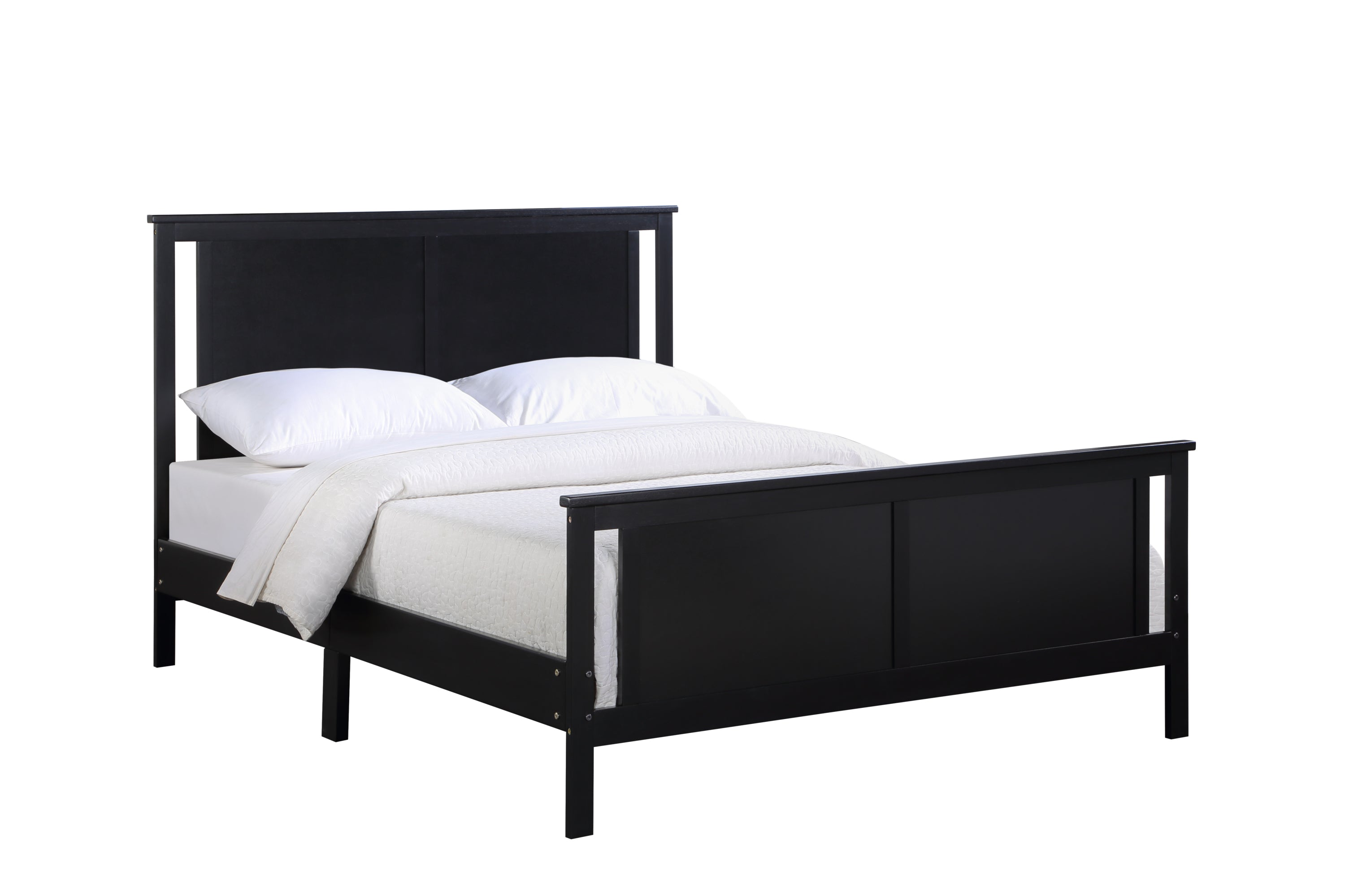 Connelly Reversible Panel Full Bed Black/Vintage Walnut | Premium Home Decor - Grand Goldman