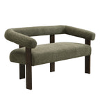 Round armrest loveseat(Green+Brown) - Grand Goldman Shop