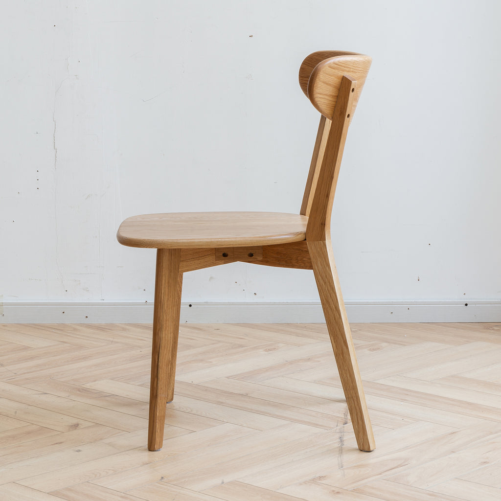 Natural Oak Dining Chair Set of 4 - Solid Wood, FAS Grade, Simple Design, 46.5x54x80cm - Grand Goldman Shop