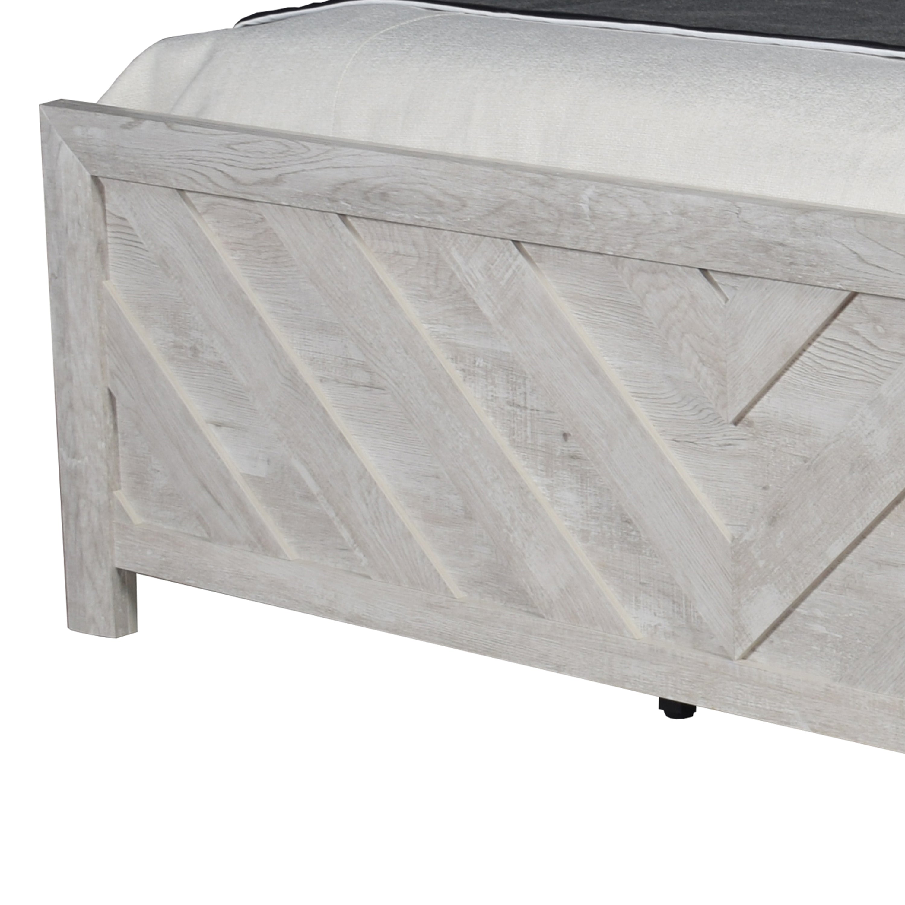 DENVER Modern Full 5PC Bedroom Set Made with Wood in Natural Finish, Full Size Bed & Storage Furniture - Grand Goldman Shop