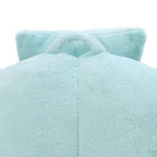 Giant Bean Bag Chair withFootstool, Oversized Bean Bag  for Adults and Kids, Faux Fur Shell-Shaped Large Chair with Filler, Stuffed Big Accent Sofa,  Floor Sofa for Gaming,Reading Living Room Bedroom - Grand Goldman Shop