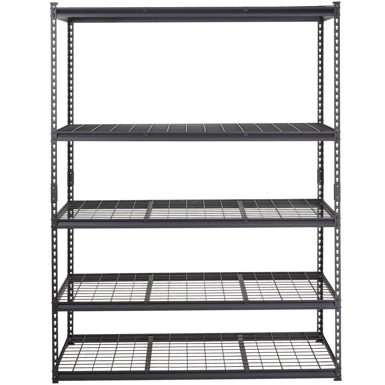 Storage Shelving Unit, 5-Tier Adjustable, 2000 lbs Capacity, Heavy Duty Garage Shelves Metal Organizer Wire Rack, Black, 60' L x 24' W x 78' H for Kitchen Pantry Basement Bathroom Laundry Closet - Grand Goldman Shop