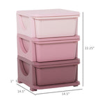 3 Tier Kids Storage Unit Dresser Tower with Drawers Chest Toy Organizer for Bedroom Nursery Kindergarten Living Room for Boys
