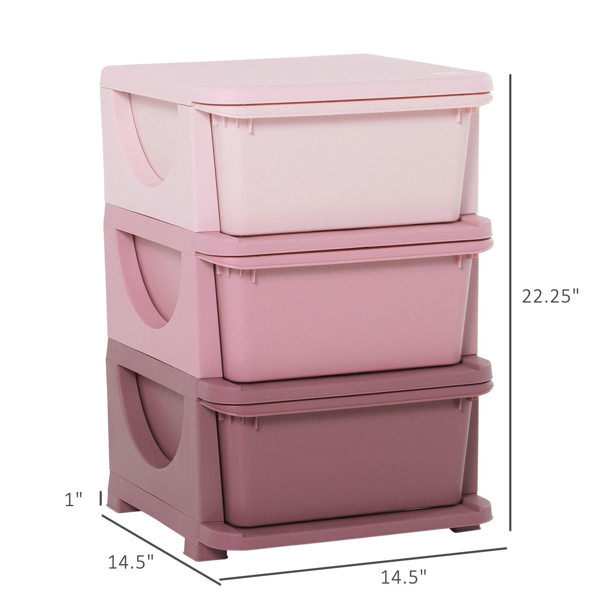 3 Tier Kids Storage Unit Dresser Tower with Drawers Chest Toy Organizer for Bedroom Nursery Kindergarten Living Room for Boys