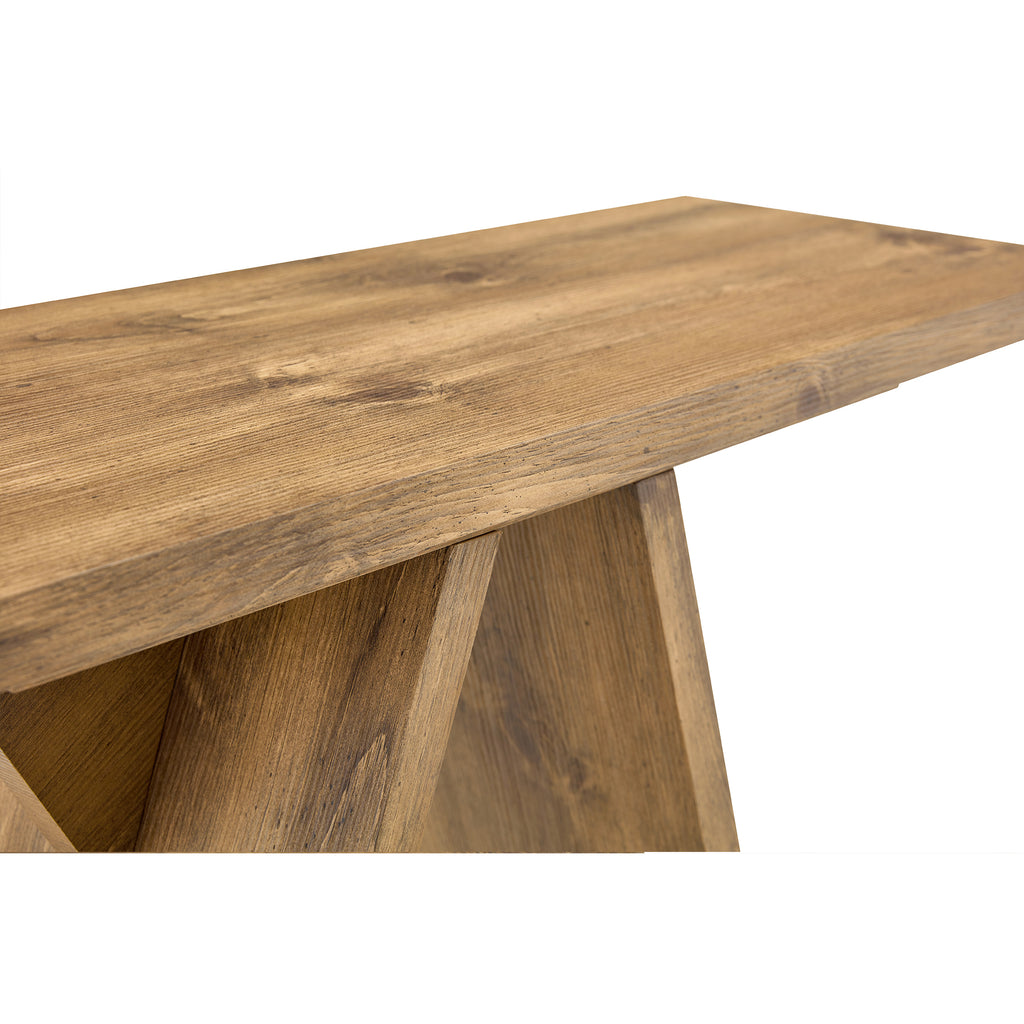Console Table, 43.4-Inch Long Narrow Entryway Table with V-Shaped Base, Rustic Sofa Console for Hallway, Living Room, Behind Sofa - Grand Goldman Shop