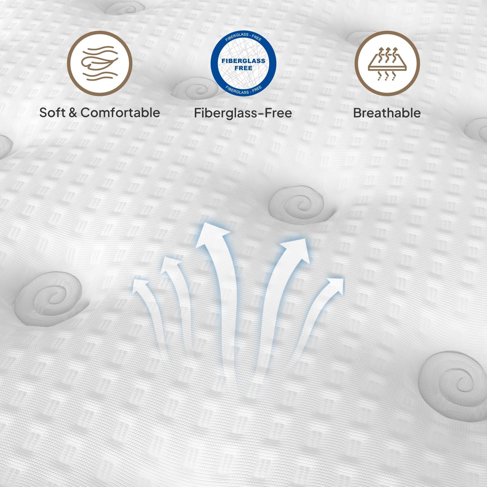 12 Inch Queen Hybrid Mattress with Innersprings & Gel Memory Foam - Grand Goldman Shop