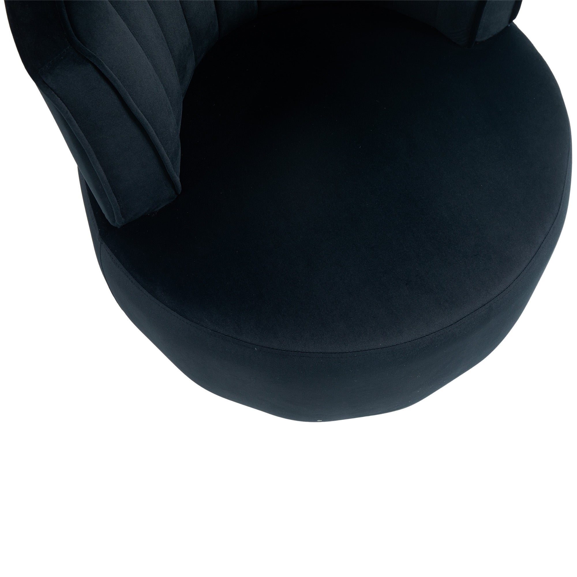 COOLMORE Swivel Barrel Chair, 360 Degree Round Armchair with Fluffy Velvet Upholstery for Living Room, Bedroom, Office - Grand Goldman Shop