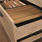 Lateral File with Large Drawers, Brown finish - Grand Goldman
