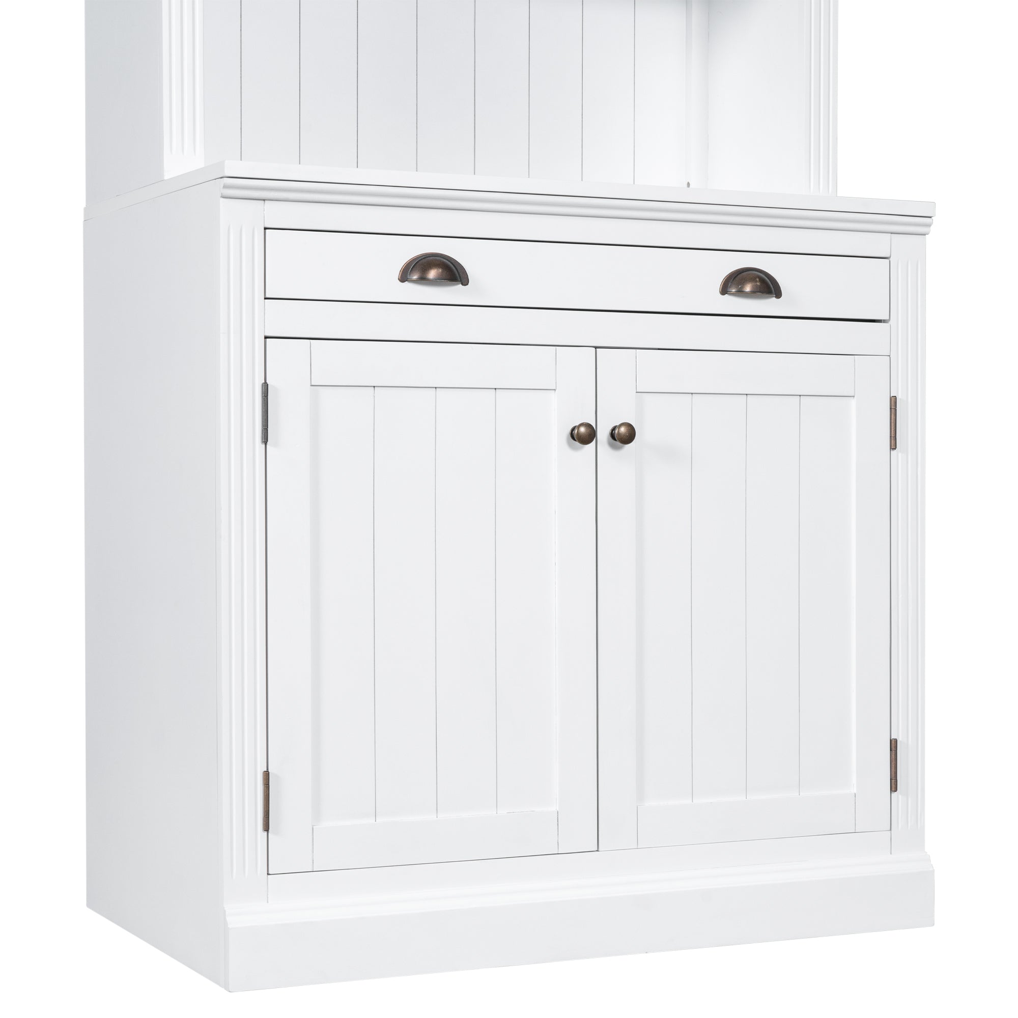 83.4'Tall Bookshelf with 3 pieces LED Lighting, Modern Bookcase with 2 Doors and 1 Drawer,Storage Bookcase with Open Shelves for Living Room,Home Office,White - Grand Goldman Shop