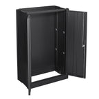 Black Metal Storage Cabinet with Locking Doors and Adjustable Shelf, Folding Filing Locker for Home Office, School, Garage, S