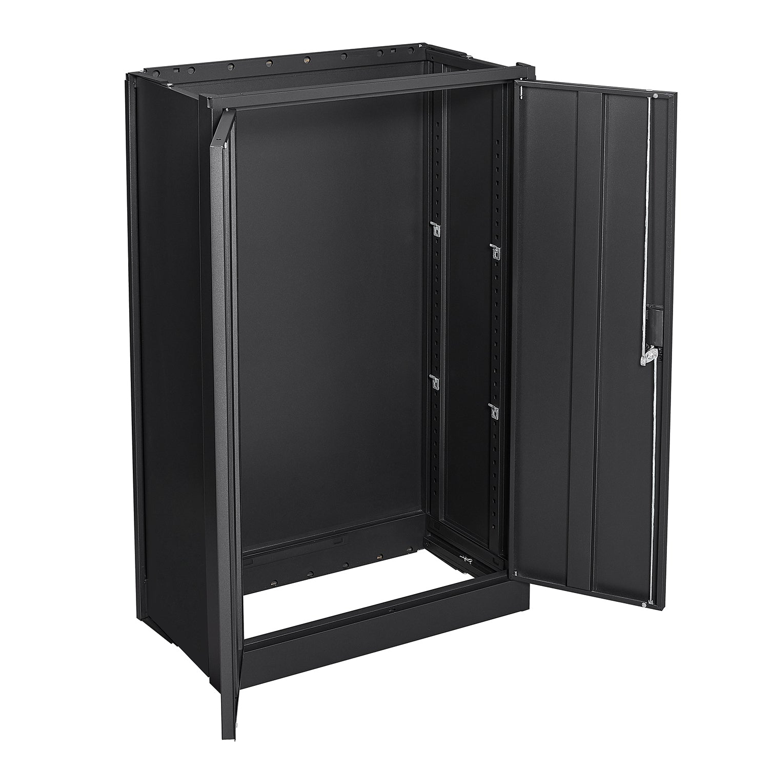 Black Metal Storage Cabinet with Locking Doors and Adjustable Shelf, Folding Filing Locker for Home Office, School, Garage, S