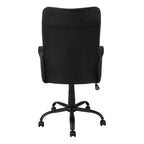 Office Chair, Adjustable Height, Swivel, Ergonomic, Armrests, Computer Desk, Work, Black Mesh, Black Metal, Contemporary, Mod