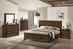 Maderne Traditional Wood Panel 5 pieces Queen Bed set with Dresser, Mirror, Nightstand and Chest - Grand Goldman Shop