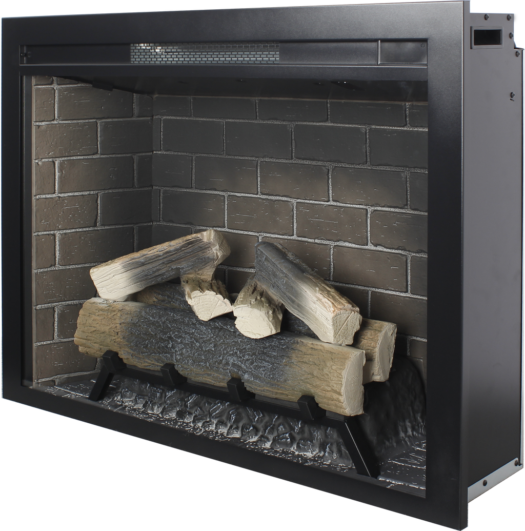 33 inch Infrared Electric Fireplace Insert, Touch Panel Home Decor Heater,Smokeless Firebox .With fixed Trim Kit .With Crackling Sound - Grand Goldman Shop