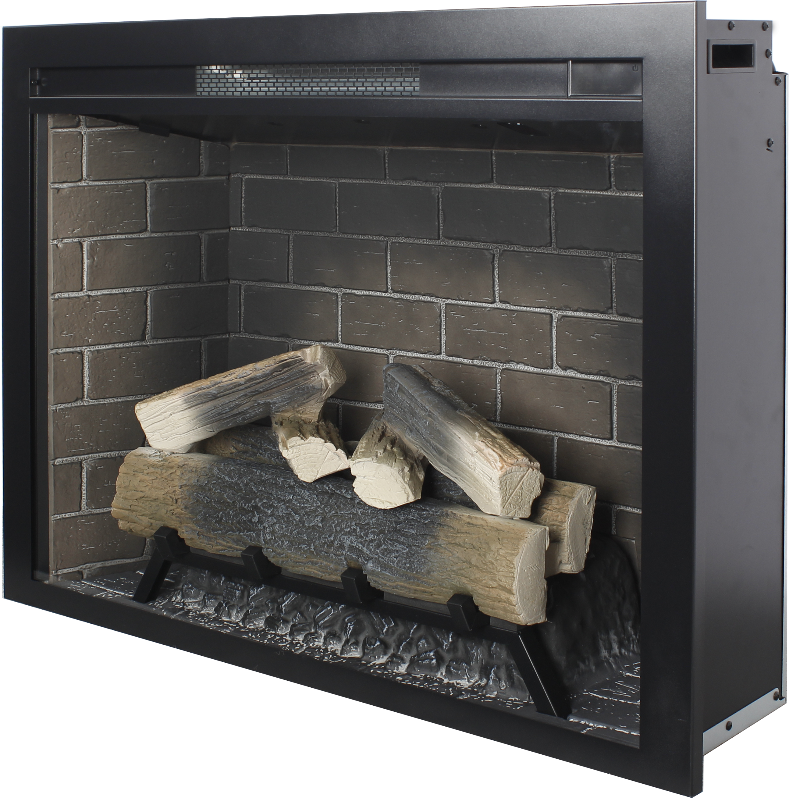 33 inch Infrared Electric Fireplace Insert, Touch Panel Home Decor Heater,Smokeless Firebox .With fixed Trim Kit .With Crackling Sound - Grand Goldman Shop
