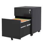 YOSEZON   2 Drawer Mobile File Cabinet with Lock Steel File Cabinet for Legal/Letter/A4/F4 Size, Fully Assembled except for W
