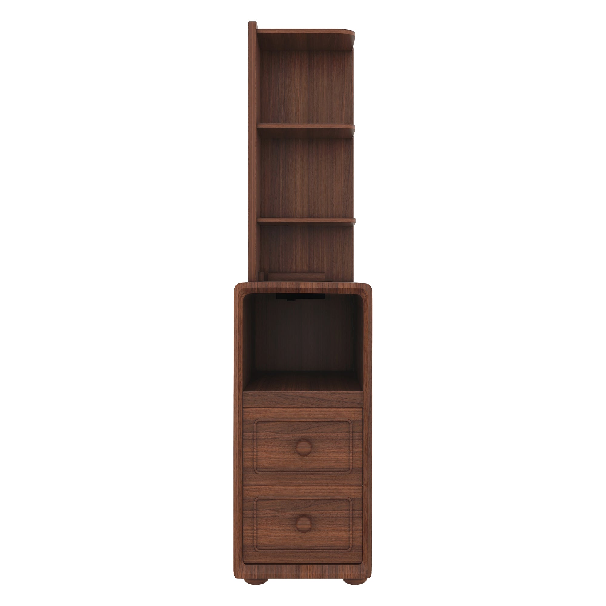 End Table with Drawers, Corner Table with Open Shelves, Tall Side Table for Bedroom and Corner(Expect Arrival Date 2025/4/16) - Grand Goldman Shop