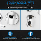 White Biometric Wall Safe - Grand Goldman