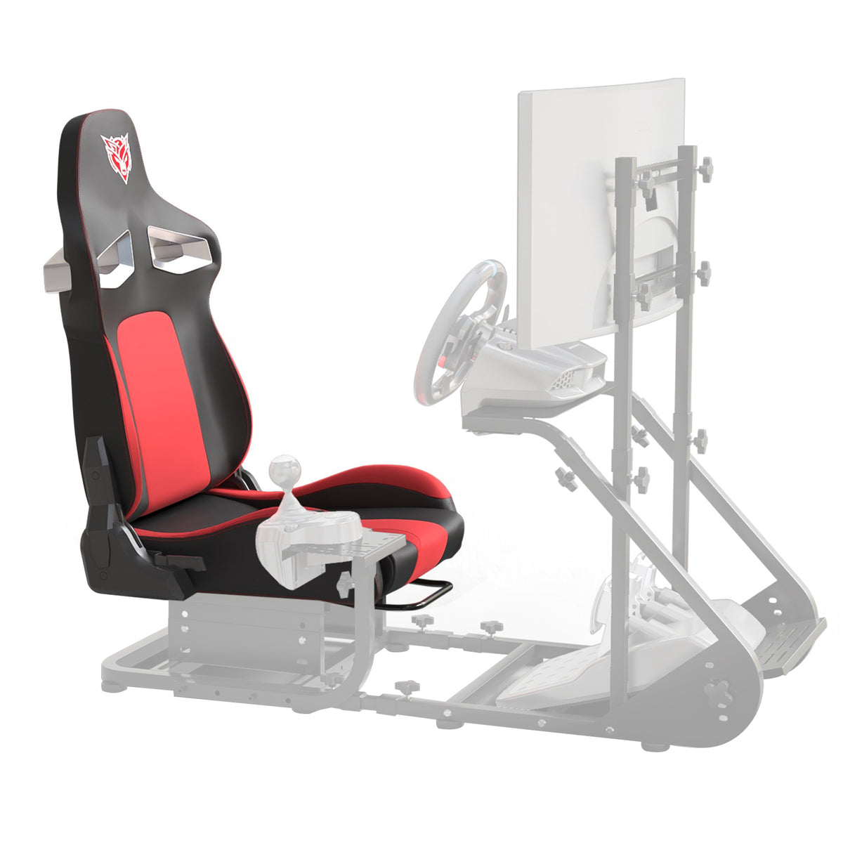 Universal PVC Bucket Style Reclinable Sport PU Leather Simulator Racing Seat with Adjustable Lock Slide | Premium Home Decor 