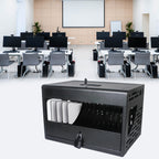 16 Bay Charging Cabinet for Laptop, Chromebook, Locking Charging Station-Black | Premium Home Decor - Grand Goldman