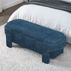 Linen Fabric Upholstered Bench with Large Storage Space for the Living Room, Entryway and Bedroom,dark blue( 51.5''x20.5''x17'' ) - Grand Goldman Shop