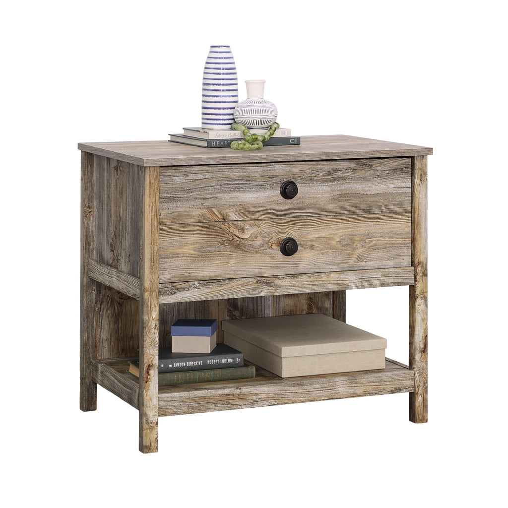Lateral File with Rustic Style, Brown finish - Grand Goldman