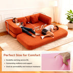 Floor Couch,Compressed Sofa,Convertible Floor Sofa Bed with Convertible Blanket Pillow,Enhanced frame stability,Comfy Couch Lounge Sleeper Bed,for Living Room Bedroom - Grand Goldman Shop
