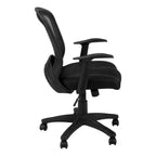 Office Chair, Adjustable Height, Swivel, Ergonomic, Armrests, Computer Desk, Work, Black Mesh, Black Metal, Contemporary, Mod