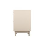 Rattan Nightstand with Wood Finish and 2 Faux Rattan Drawers, Antique Natural Color, Storage Side Table for Bedroom or Living Room - Grand Goldman Shop