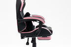 Cute Cat Gaming Chair with Paw Lumbar Cushion, PC Video Gamer Chair for Girl Teen Woman (Black) | Premium Home Decor - Grand 