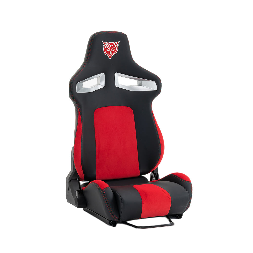 Universal PVC Bucket Style Reclinable Sport PU Leather Simulator Racing Seat with Adjustable Lock Slide - Grand Goldman