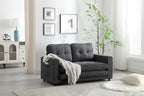 3 Fold Sofa,Convertible Futon Couch sleeper sofabed,Space saving loveseat,Pull Out Couch Bed for Living Room,Dark Gray & Light Gray & Beige,Velvet linen fabric - Grand Goldman Shop