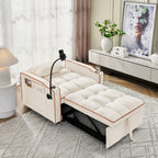 Convertible Sleeper Chair Sofa Bed Adjustable Pull Out Sleeper Chair Bed Multi-Pockets Folding Sofa Bed for Living Room Bedroom Small Space,3-in-1 Sofa Bed - Grand Goldman Shop