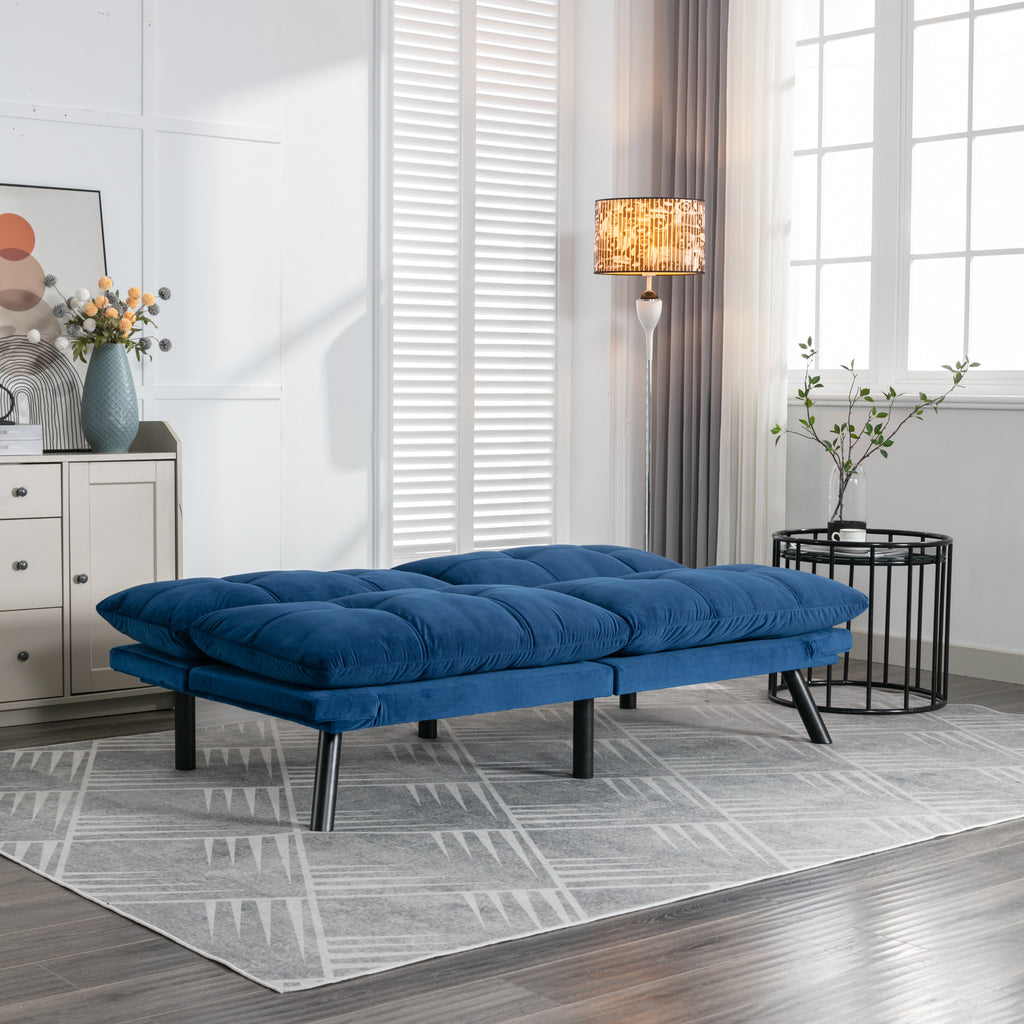 Navy Blue Convertible Folding Modern sofa Bed - Grand Goldman Shop