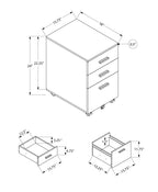 File Cabinet, Rolling Mobile, Storage Drawers, Printer Stand, Office, Work, White Laminate, Contemporary, Modern | Premium Ho